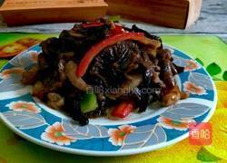 干蘑菇炒肉丝的做法图解7
