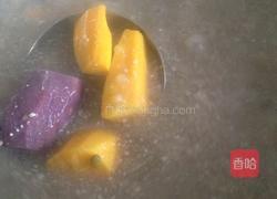 椰奶紫薯绿豆汤的做法图解3