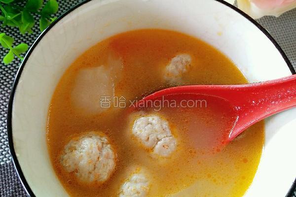 冬瓜番茄肉丸汤的做法_冬瓜番茄肉丸汤的做法