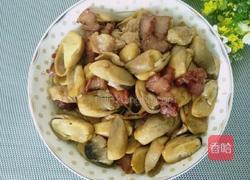 瘦肉腊肉炒草姑的做法图解9