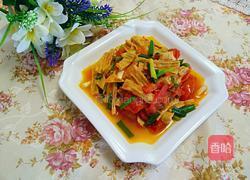 西红柿炒豆腐皮的做法图解8