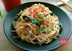 耗油鸡丝炒米粉的做法图解8