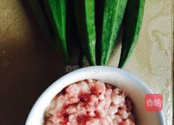 肉末炒秋葵的做法图解1