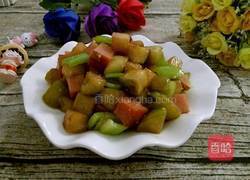 茄子炒火腿的做法图解6