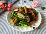 蒜苔香菇炒肉