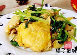 香菜炒鸡蛋的做法图解7