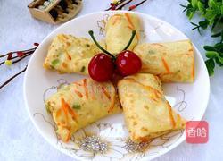 胡萝卜丝蛋饼的做法图解5