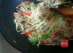 茭白炒肉丝的做法图解4