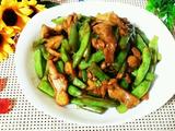 豆角炒鸡肉