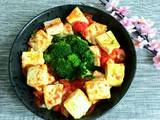 西红柿豆腐炒西兰花