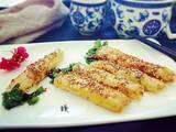 豆皮香菜卷