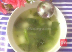 一青二白(青菜鹌鹑蛋汤）的做法图解3