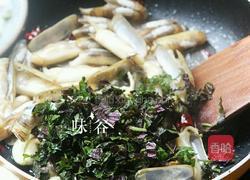 辣酱紫苏炒蛏子的做法图解4