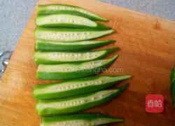蒜香金针菇秋葵的做法图解2