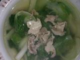 时蔬肉片汤