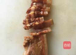 蒜苔炒腊肉的做法图解4