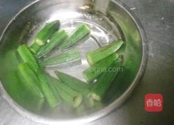 蘸汁秋葵的做法图解3