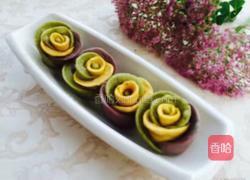 彩色玫瑰花卷的做法图解16