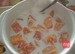 木瓜炖牛奶的做法图解4