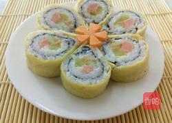 蛋皮樱花寿司卷的做法图解10