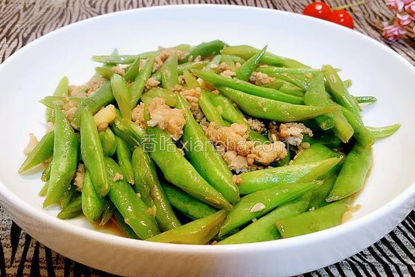 刀豆炒肉末的做法_菜谱_香哈网