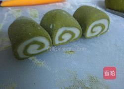 抹茶双色馒头的做法图解9