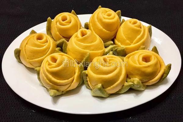 南瓜玫瑰花卷的做法 菜谱 香哈网 南瓜玫瑰花卷的做法 菜谱 香哈网