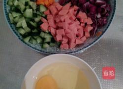 五彩家常炒饭的做法图解2