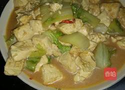 豆腐炖白菜的做法图解3