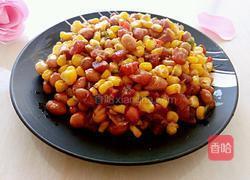 玉米花生炒香肠的做法图解9