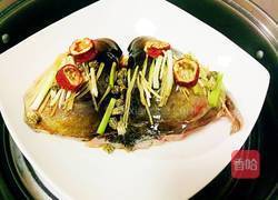 山楂杭菊蒸鱼头的做法图解6
