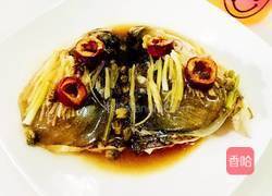 山楂杭菊蒸鱼头的做法图解9