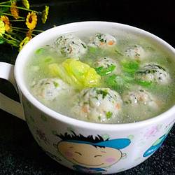 菠菜鸡肉丸子汤的做法[图]