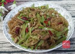 芹菜肉丝炒粉条的做法图解9