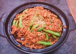 茄子豆角五花肉焖饭