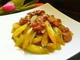 孜然牛肉炒西芹