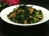 莴苣叶炒肉片