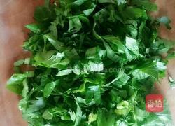 芹菜叶麦饭的做法图解2