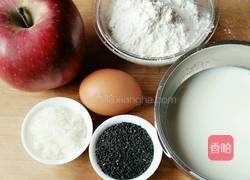 奶香苹果煎饼的做法图解1