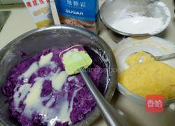 椰香双色薯饼的做法图解5