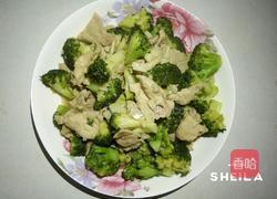 西兰花炒肉的做法图解6
