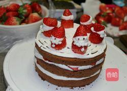 圣诞奶油草莓蛋糕（6寸）的做法图解16