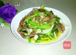 蒜苗炒腊肉的做法图解5