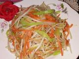 清炒三丝绿豆芽