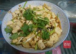 蒜黄豆腐的做法图解2