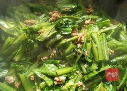 肉沫蒜蓉油麦菜的做法图解5