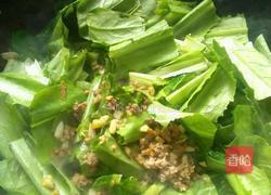 肉沫蒜蓉油麦菜的做法图解4