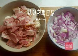 芝士奶油蘑菇培根意面（3人份）的做法图解1