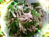 尖椒蒜苗肉丝