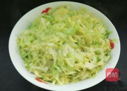炒包菜的做法图解3